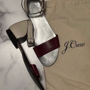 J.Crew Marbella Colorblock Sandal EUC